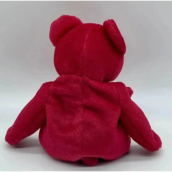 Pokemon Picabear Red With Pikachu Logo Beanie Baby 1999 Vintage 8.5” Retired - Picture 2 of 6